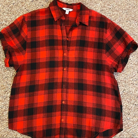 🥳 HP 🥳 Express, flannel, short-sleeve shirt. - Picture 6 of 6